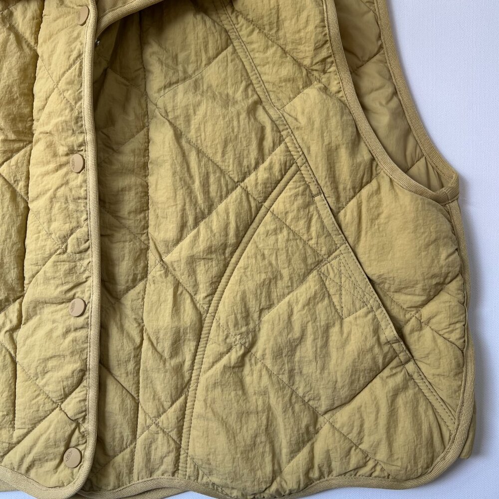 New women's FREE PEOPLE Quinn Quilted Puffer Vest marigold size M $128 - Picture 2 of 5